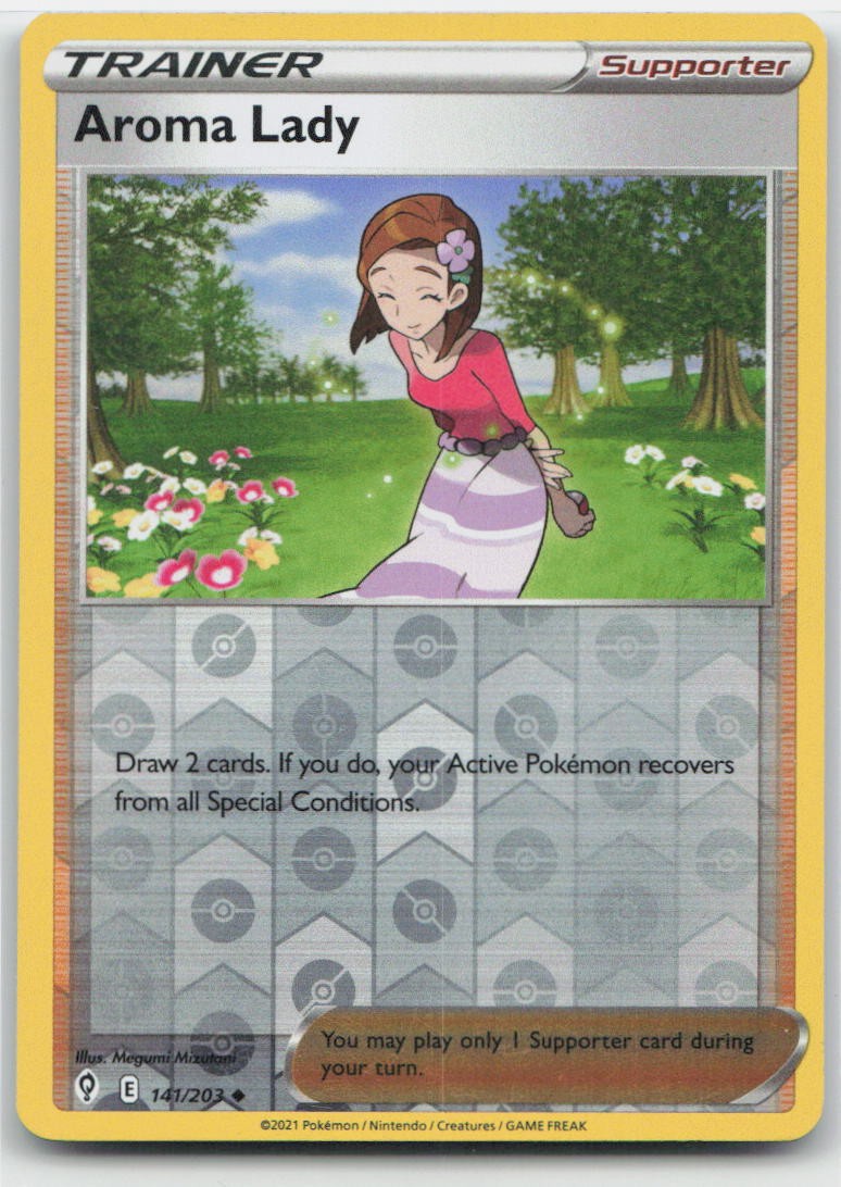 Aroma Lady Reverse Holo Uncommon 141/203 SWSH07: Evolving Skies NM