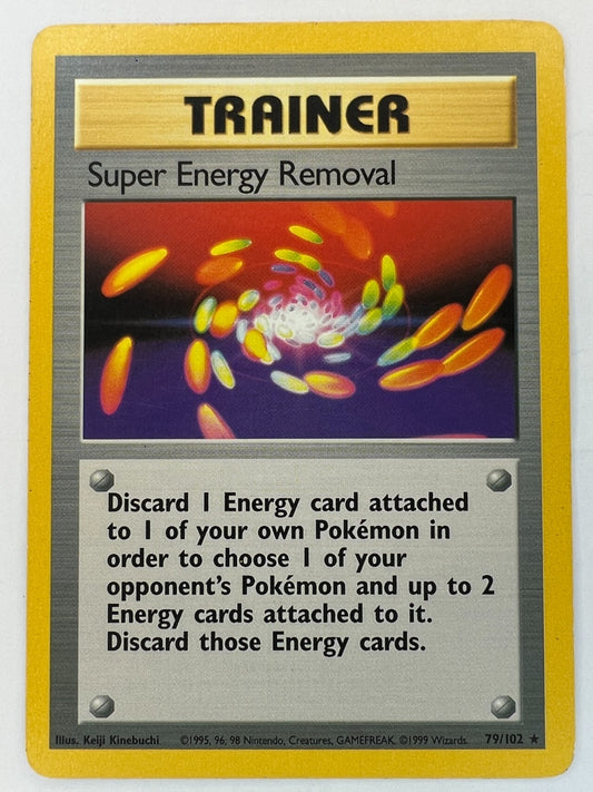 Super Energy Removal - 79/102 - Pokemon Base Set Vintage Rare Card WOTC LP