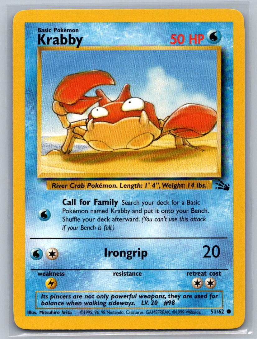 Krabby Unlimited Common 51/62 Fossil LP