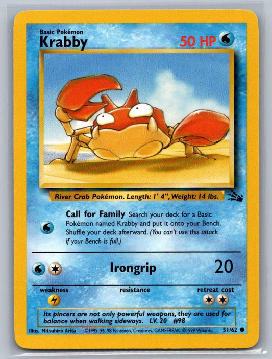 Krabby Unlimited Common 51/62 Fossil LP