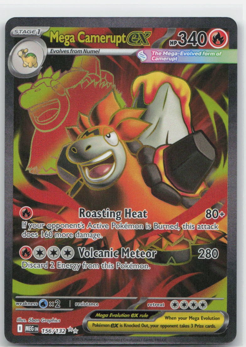Mega Camerupt ex - Holo Ultra Rare 156/132 ME01: Mega Evolution NM
