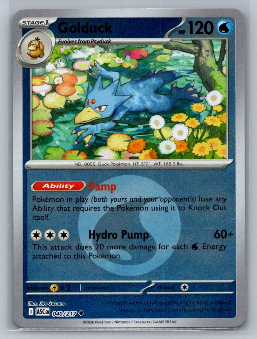 Golduck (Energy Symbol Pattern) Reverse Holo 040/217 ME: Ascended Heroes NM