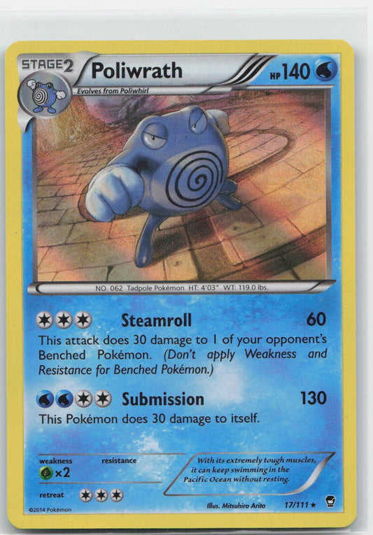 Poliwrath Holo Holo Rare 17/111 XY - Furious Fists NM