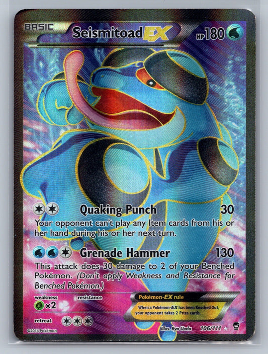 Seismitoad EX (106 Full Art) Holo Ultra Rare 106/111 XY - Furious Fists LP