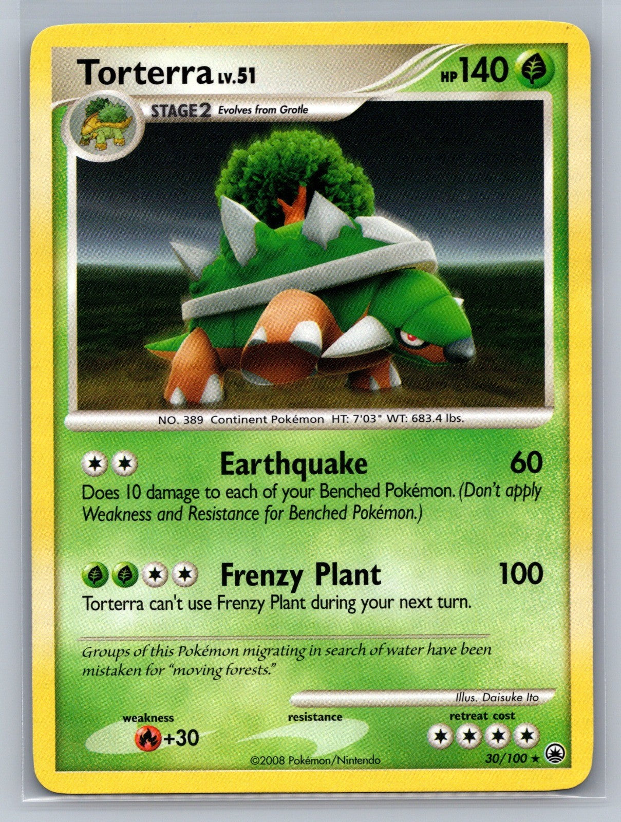 Torterra Rare 30/100 Majestic Dawn NM