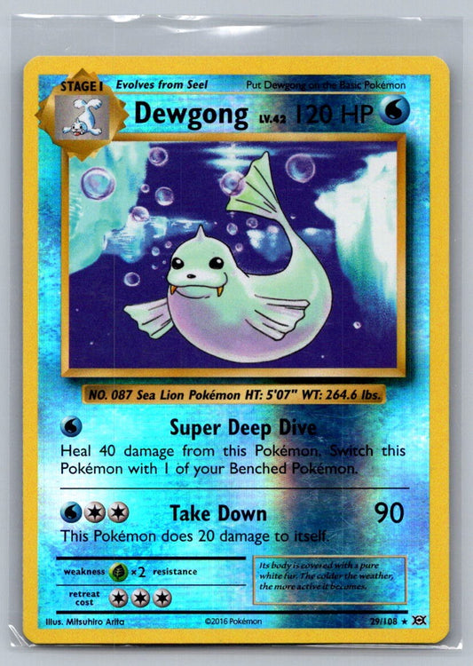Dewgong Reverse Holo Rare 29/108 XY - Evolutions LP