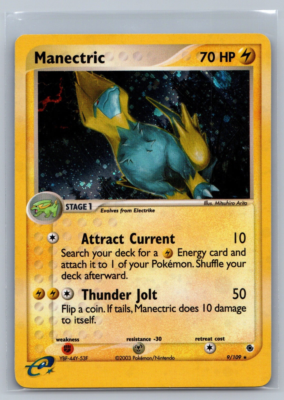 Manectric Holo Holo Rare 9/109 Ruby and Sapphire LP