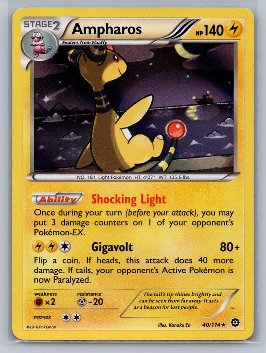 Ampharos Holo Rare 40/114 XY - Steam Siege LP