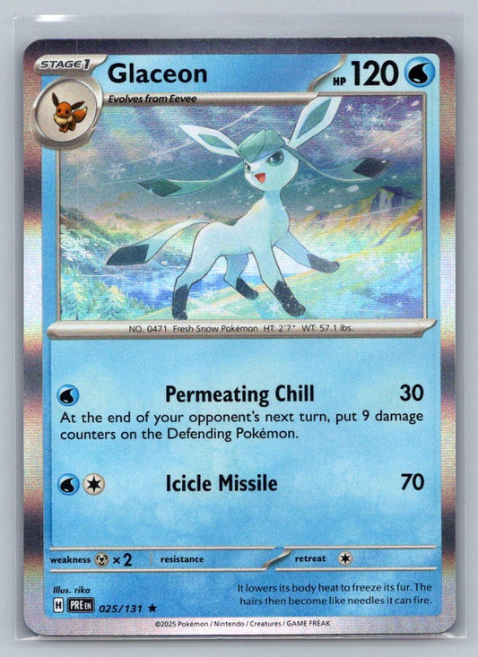 Glaceon Holofoil 025/131 SV: Prismatic Evolutions NM