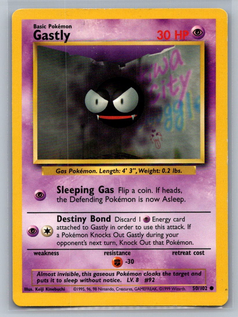 Gastly Normal 050/102 Base Set LP