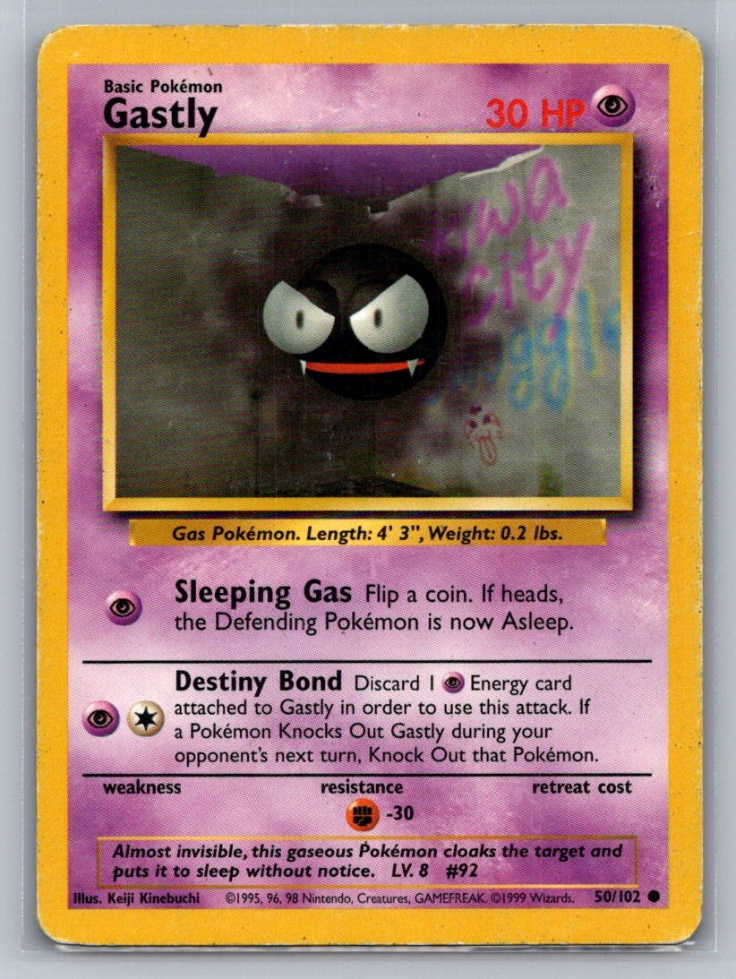 Gastly Common 050/102 Base Set LP