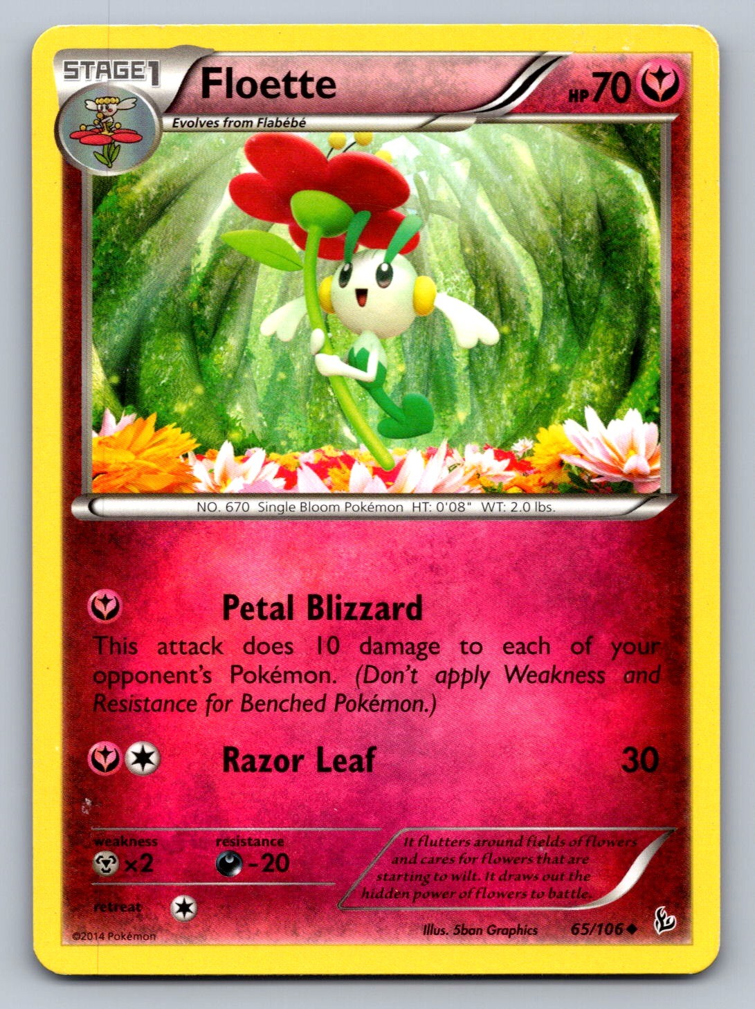 Floette (65) Uncommon 65/106 XY - Flashfire NM