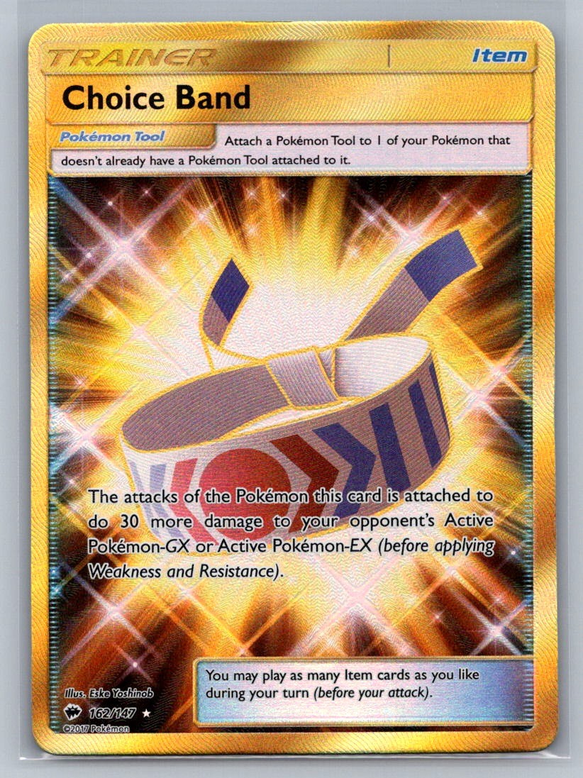 Choice Band (Secret) Holo Secret Rare 162/147 SM - Burning Shadows NM