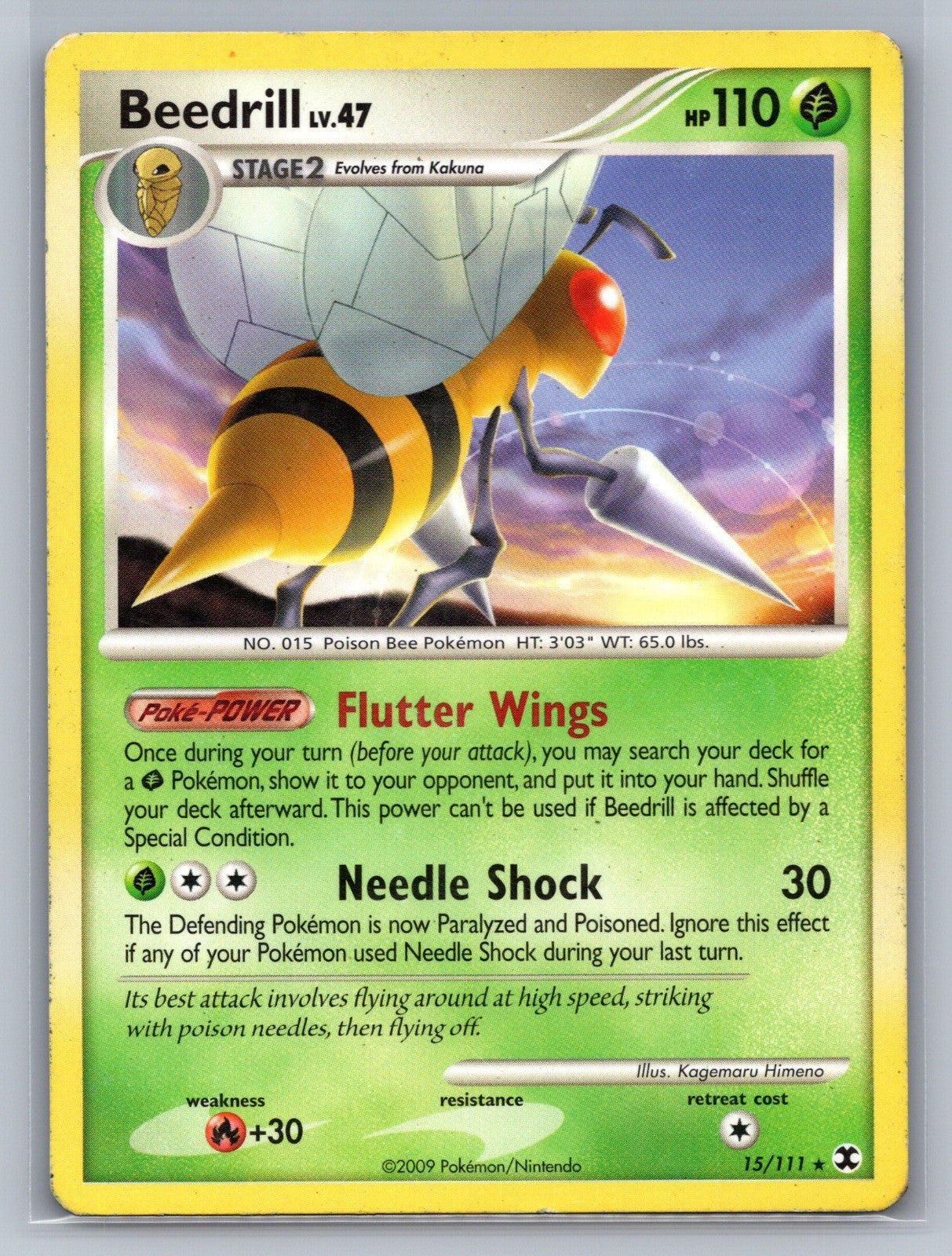 Beedrill Rare 15/111 Rising Rivals LP