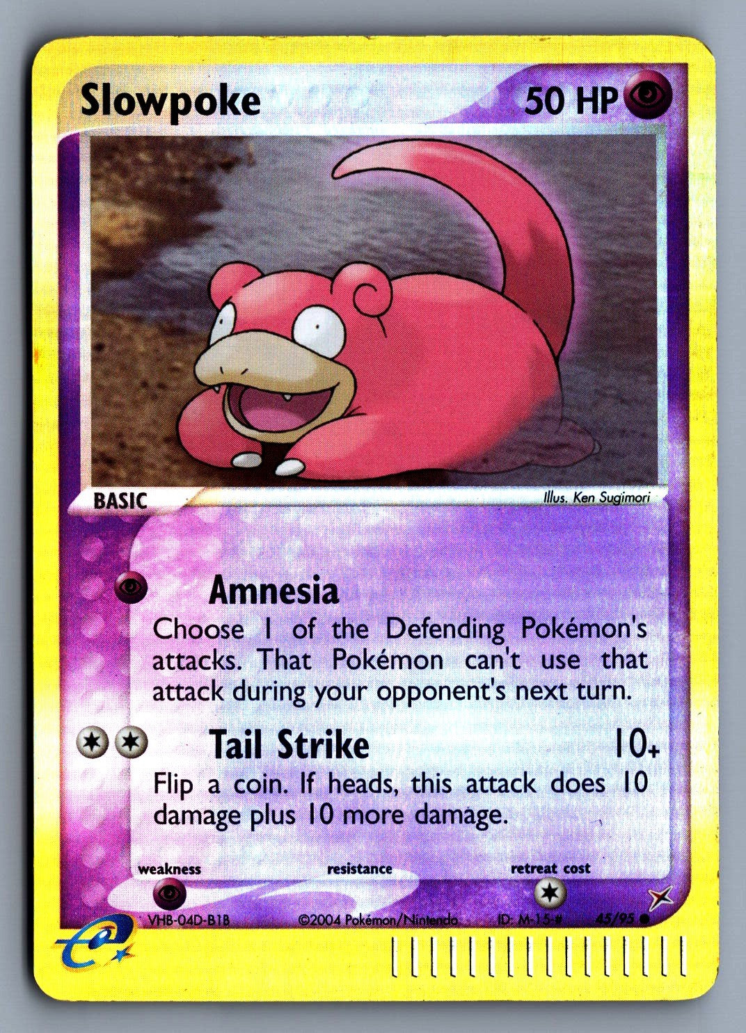 Slowpoke Reverse Holo Common 45/95 Team Magma vs Team Aqua NM