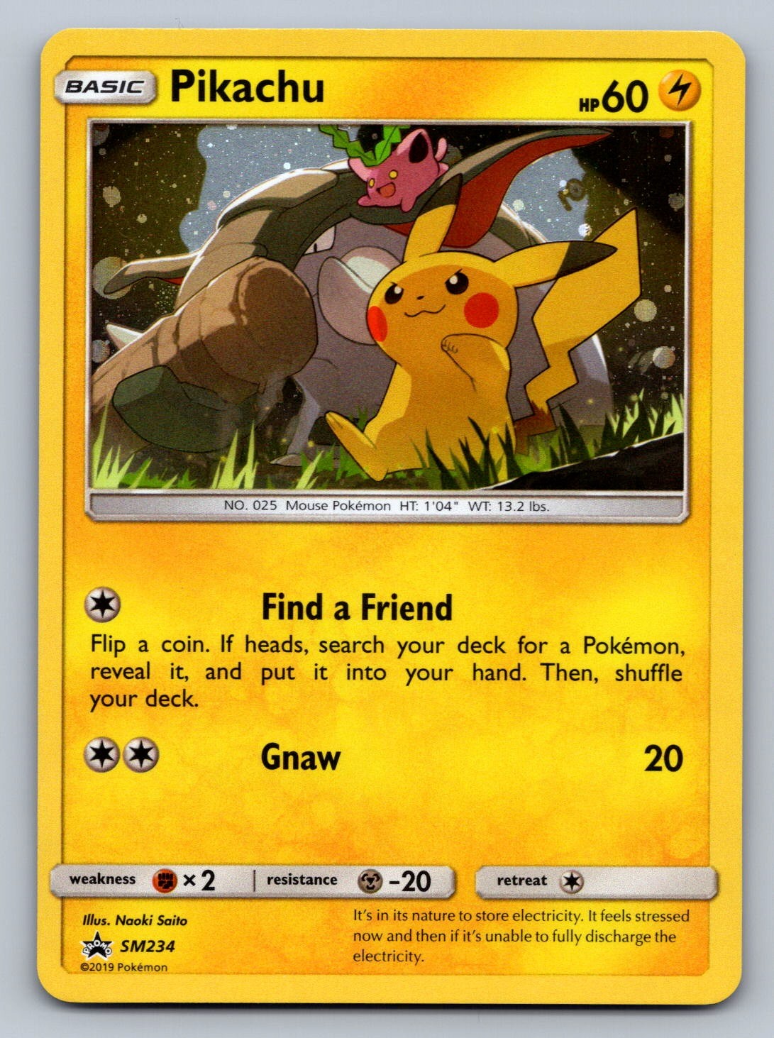 Pikachu SM234 Lightning Holo SM Promos NM