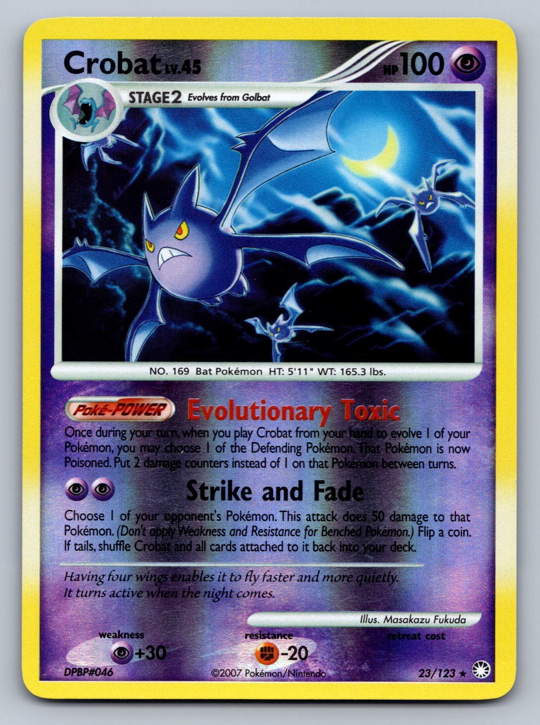 Crobat 23/123 Psychic Reverse Holo Mysterious Treasures NM