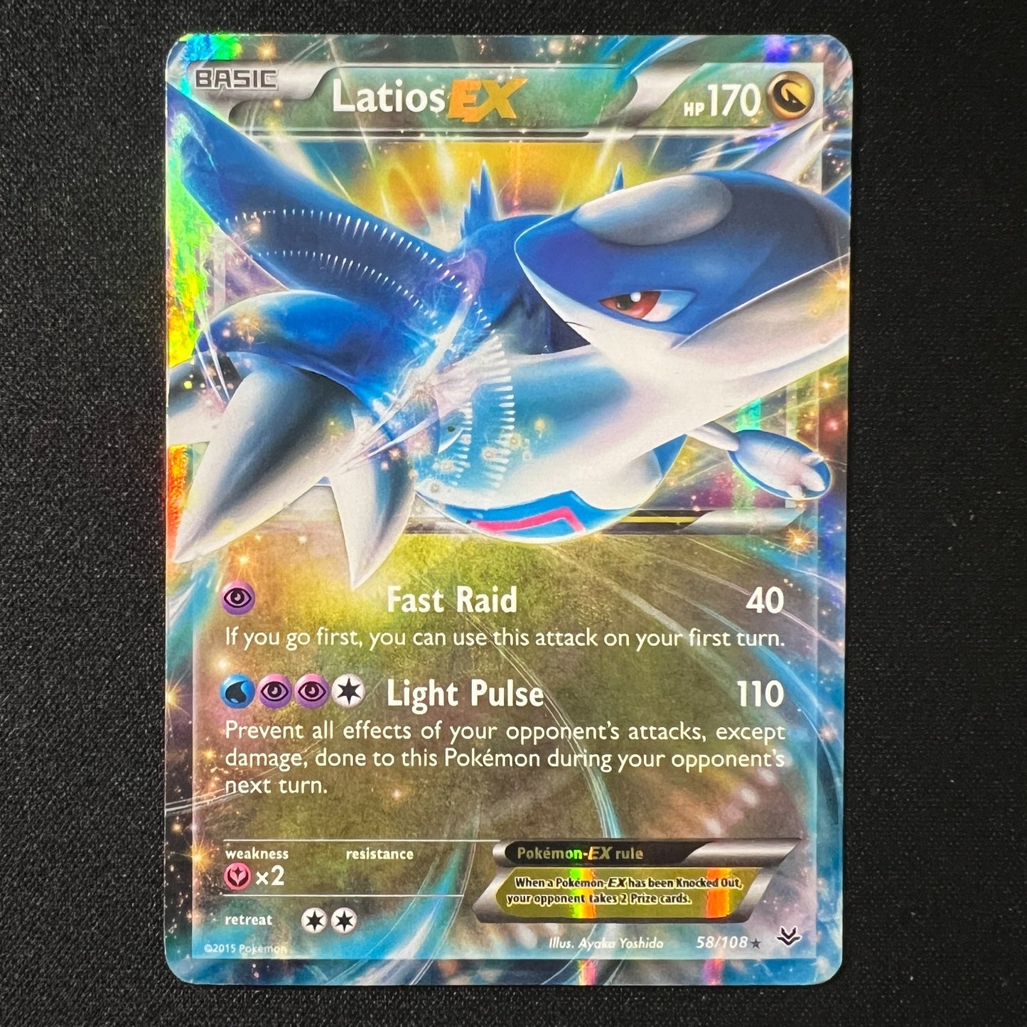 Latios EX 58/108 – Roaring Skies Ultra Rare Pokemon Cards TCG LP
