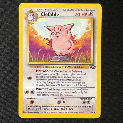 Clefable (17) - Jungle 17/64 Pokemon Vintage WOTC Rare Card LP