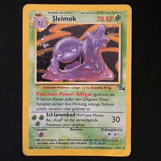 Pokemon Sleimok Holo Rare (MUK) GERMAN- 13/62- Fossil HP