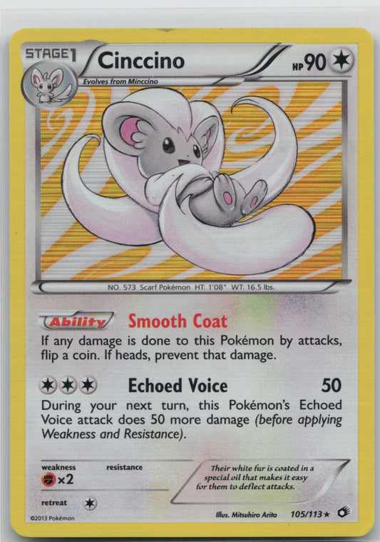 Cinccino Holo Holo Rare 105/113 Legendary Treasures NM