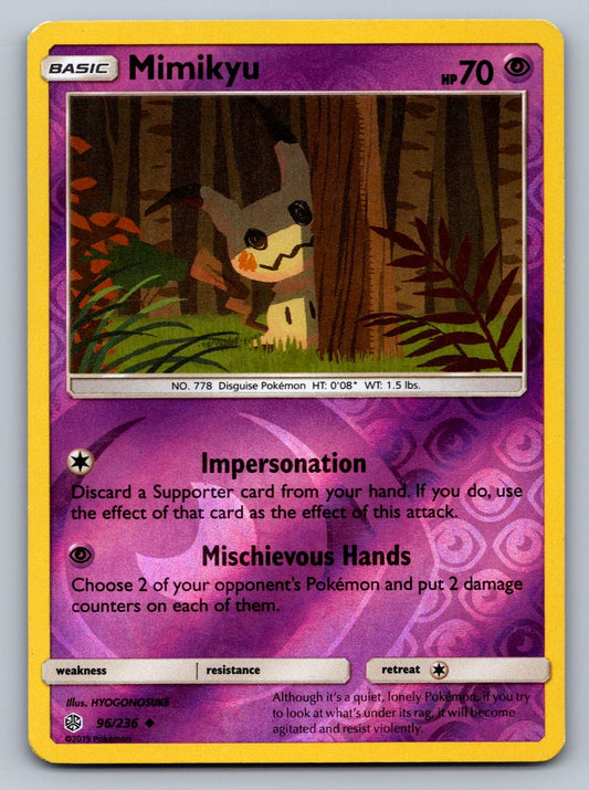 Mimikyu (96) Reverse Holo Uncommon 96/236 SM - Cosmic Eclipse NM