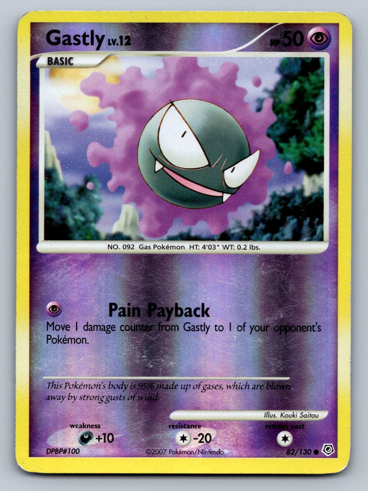Gastly Reverse Holo Common 82/130 Diamond and Pearl NM