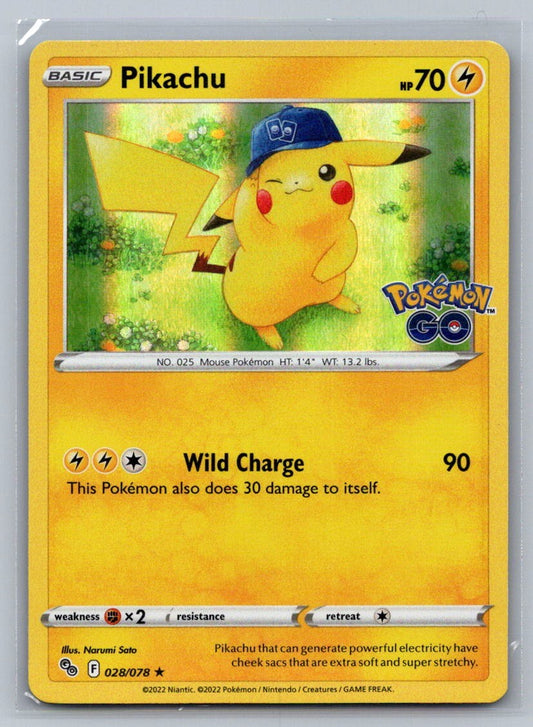 Pikachu (28) Holo Holo Rare 028/078 Pokemon GO NM