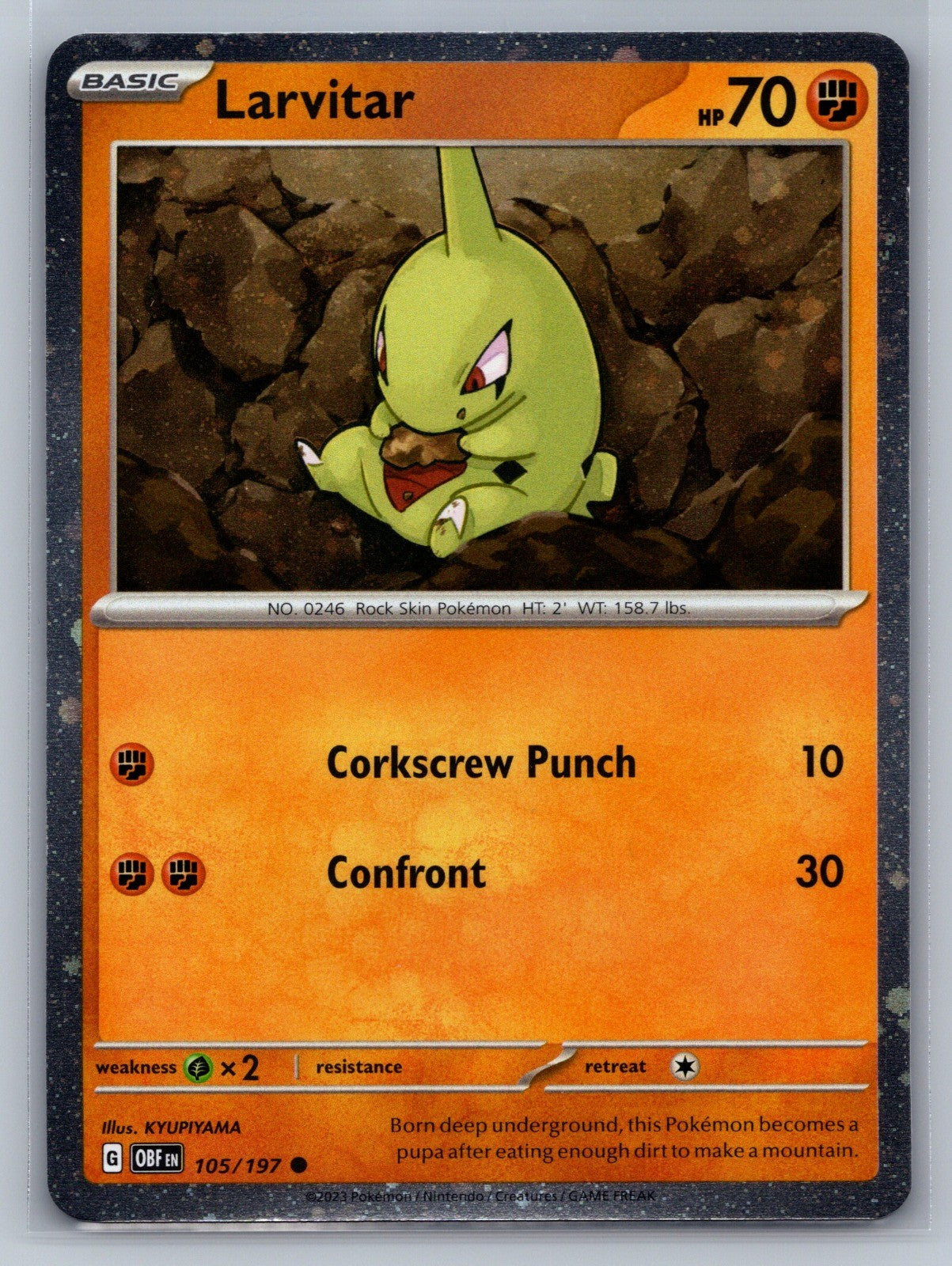 Larvitar - (Cosmos Holo) Holo Common 105/197 Miscellaneous Cards & Products NM