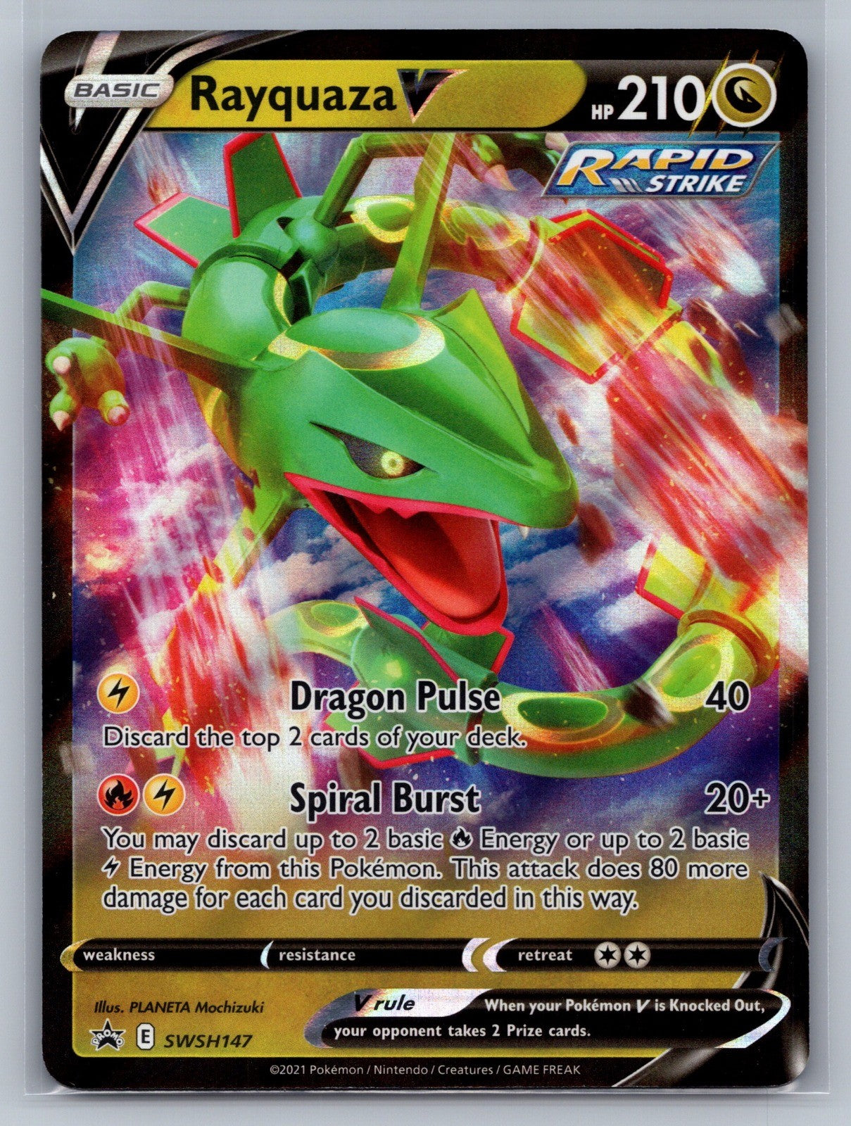 Rayquaza V - Holo Promo SWSH147 SWSH: Sword & Shield Promo Cards NM