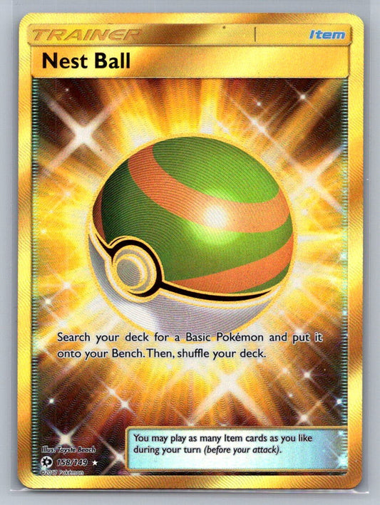 Nest Ball (Secret) Holo Secret Rare 158/149 SM Base Set NM