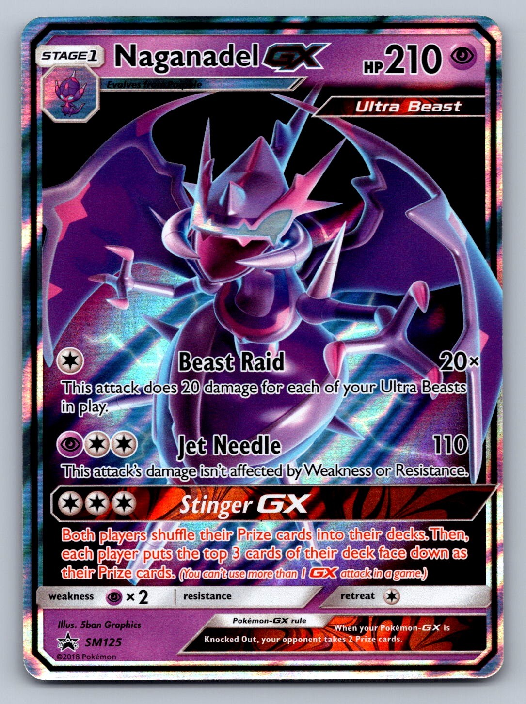 Naganadel GX SM125 Psychic Holo SM Promos NM