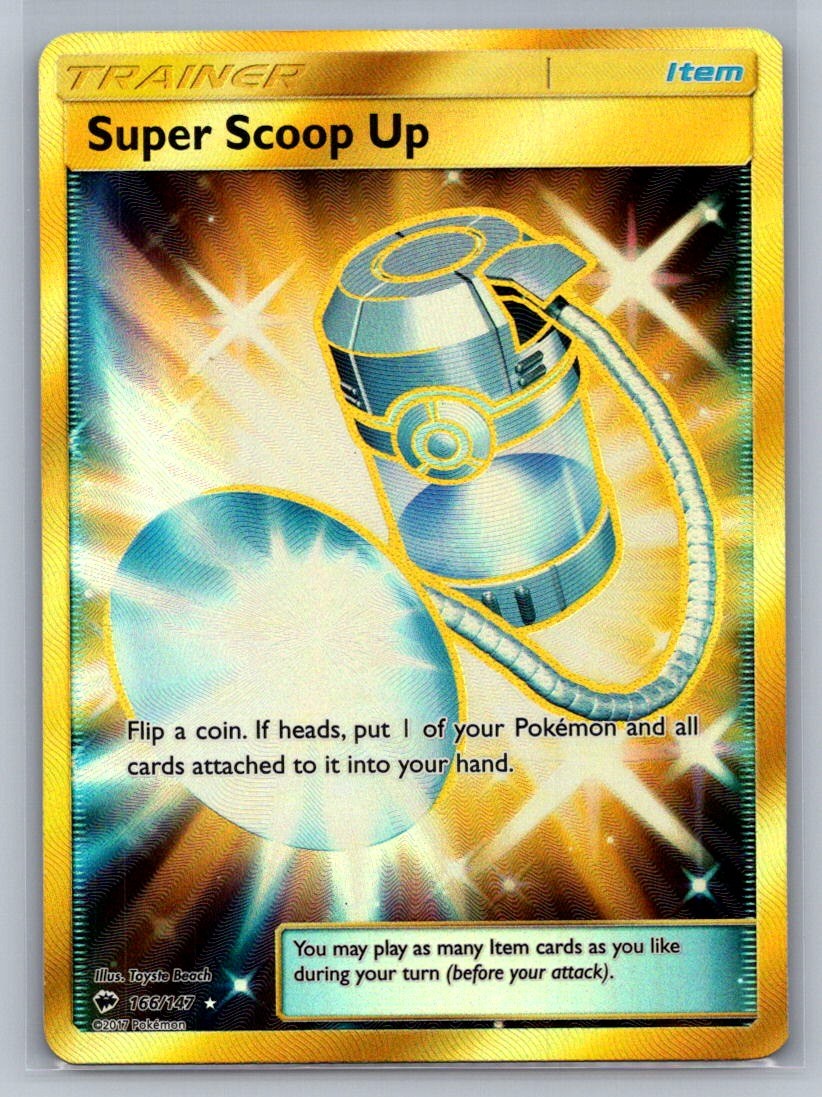 Super Scoop Up (Secret) Holo Secret Rare 166/147 SM - Burning Shadows NM