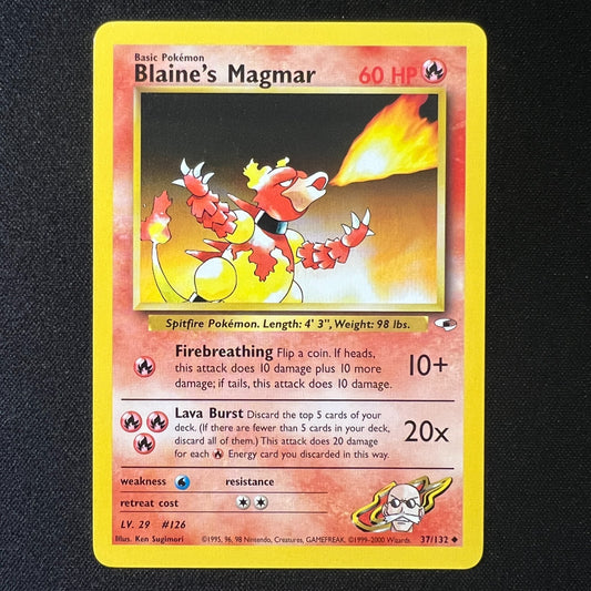 Blaine's Magmar 37/132 – Gym Heroes – Pokemon TCG Card  Vintage WOTC LP+