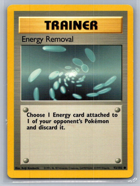 Energy Removal Common 092/102 Base Set LP
