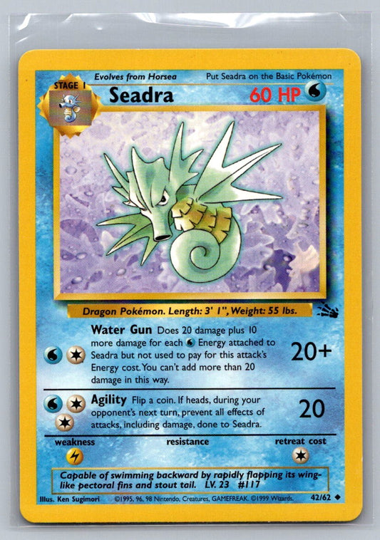 Seadra Unlimited Uncommon 42/62 Fossil LP