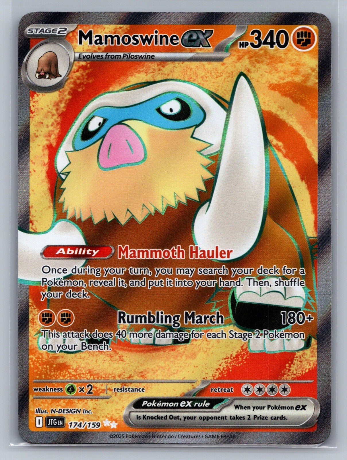 Mamoswine ex Holo Ultra Rare 174/159 SV09: Journey Together NM
