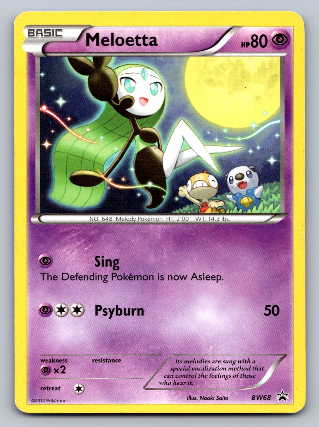 Meloetta BW68 Psychic Black and White Promos LP