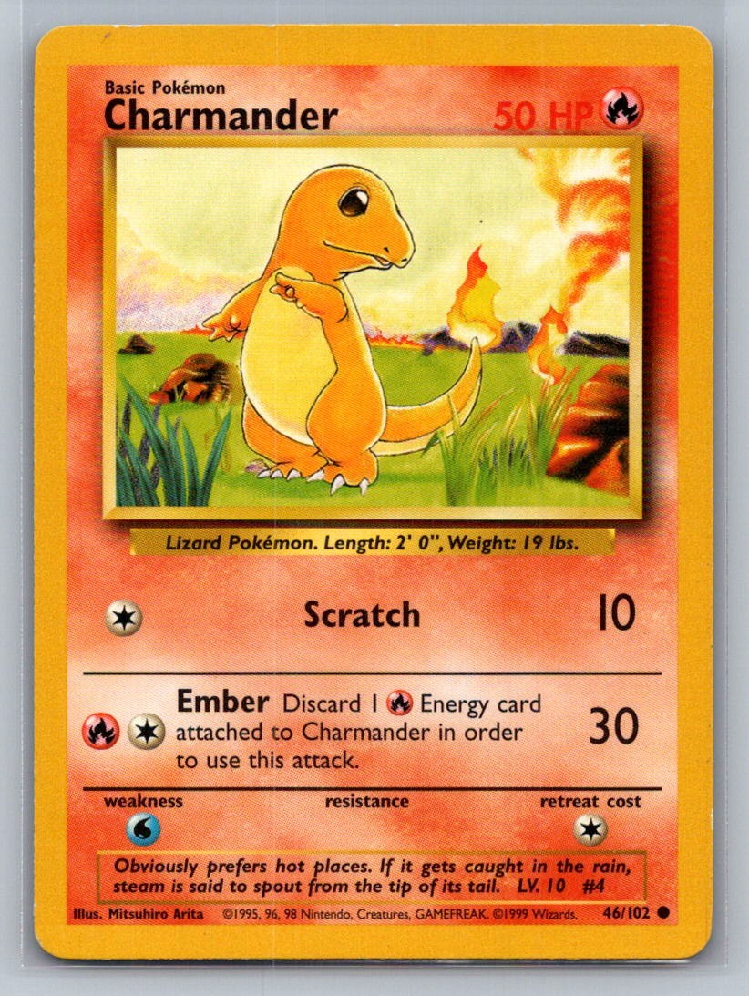 Charmander Common 046/102 Base Set LP