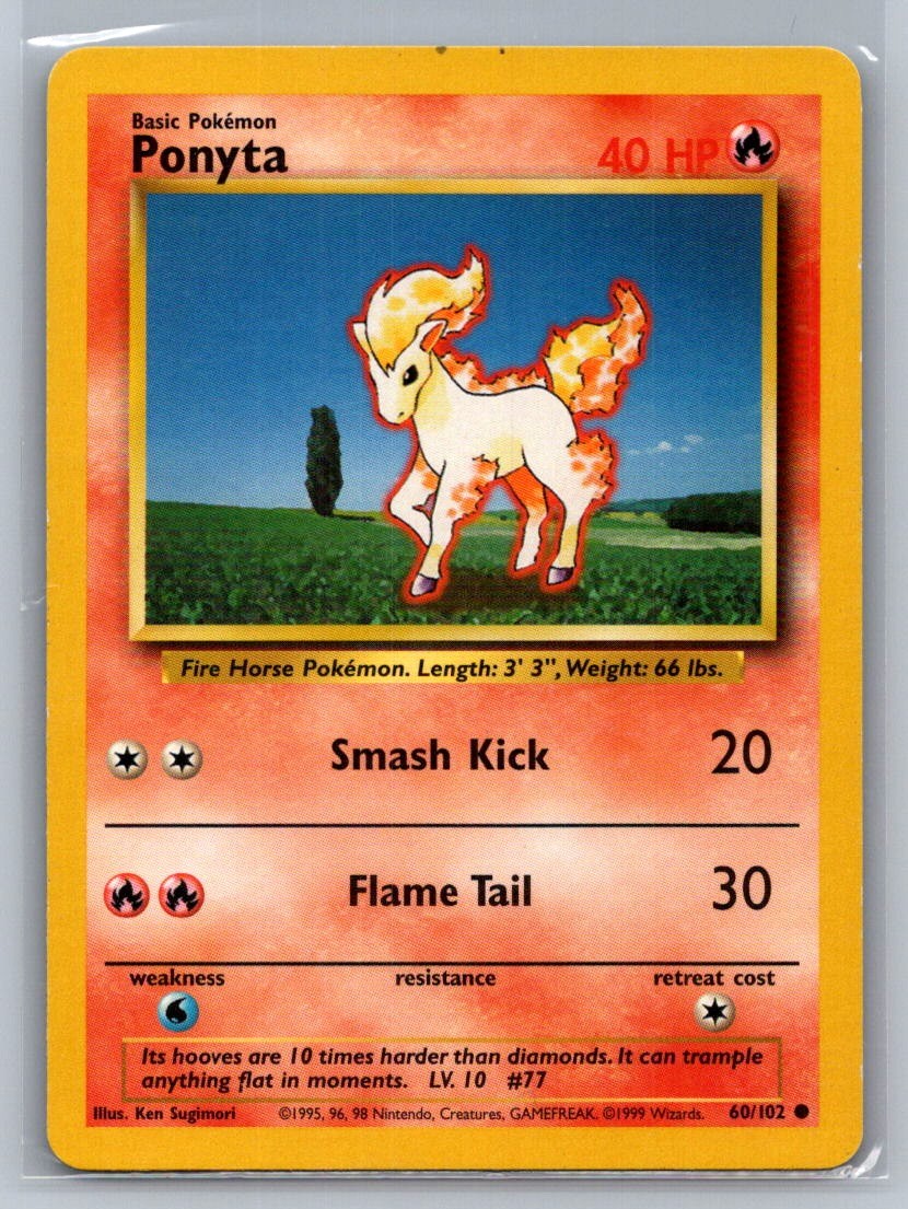 Ponyta Normal 060/102 Base Set LP