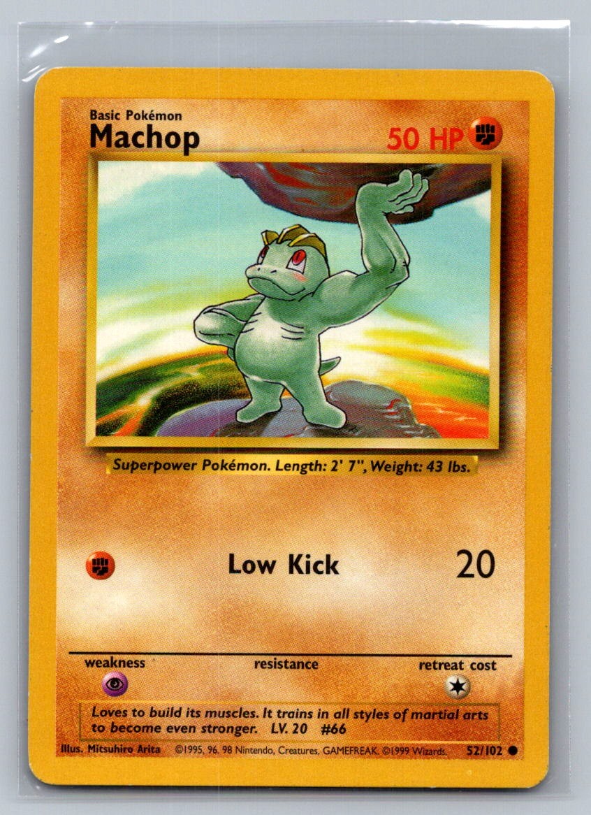 Machop Common 052/102 Base Set LP