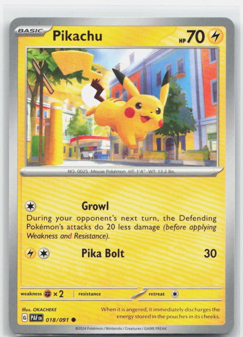 Pikachu - Common 018/091 SV: Paldean Fates NM