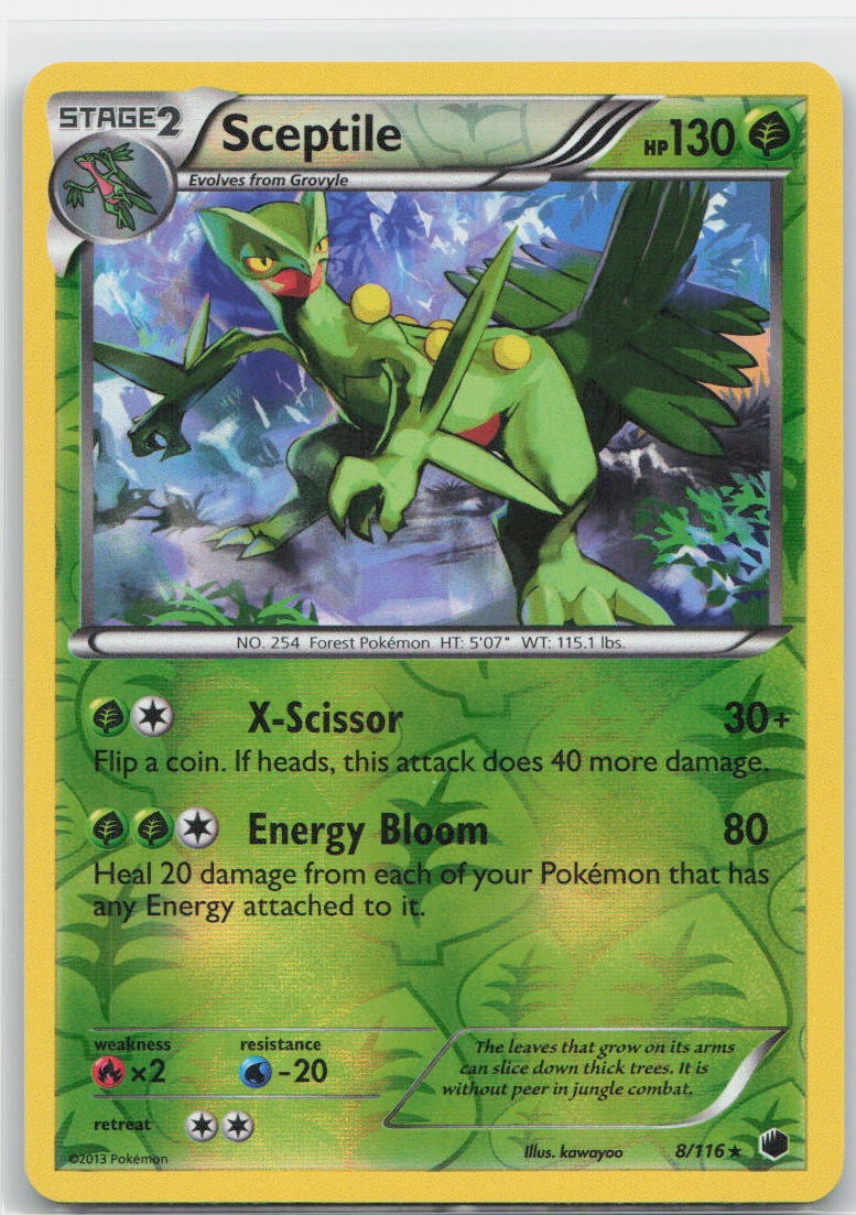 Sceptile Reverse Holo Holo Rare 8/116 Plasma Freeze LP