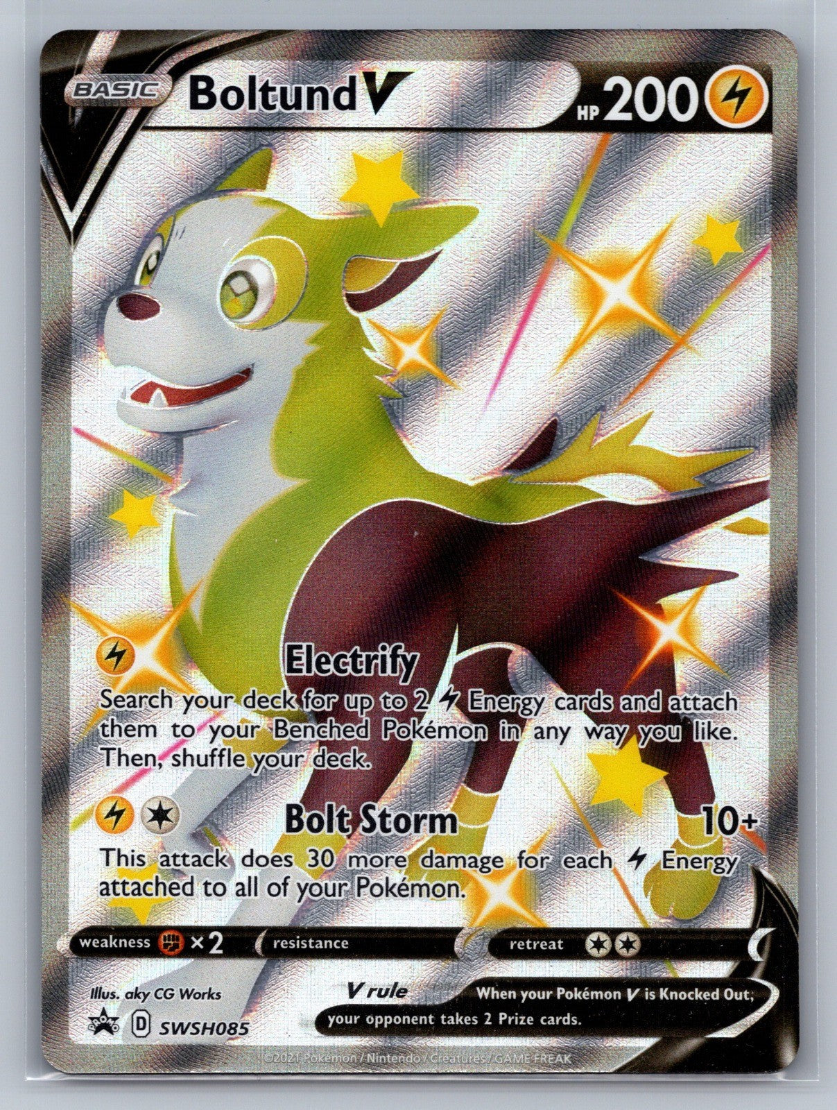 Boltund V - Holo Promo SWSH085 SWSH: Sword & Shield Promo Cards NM