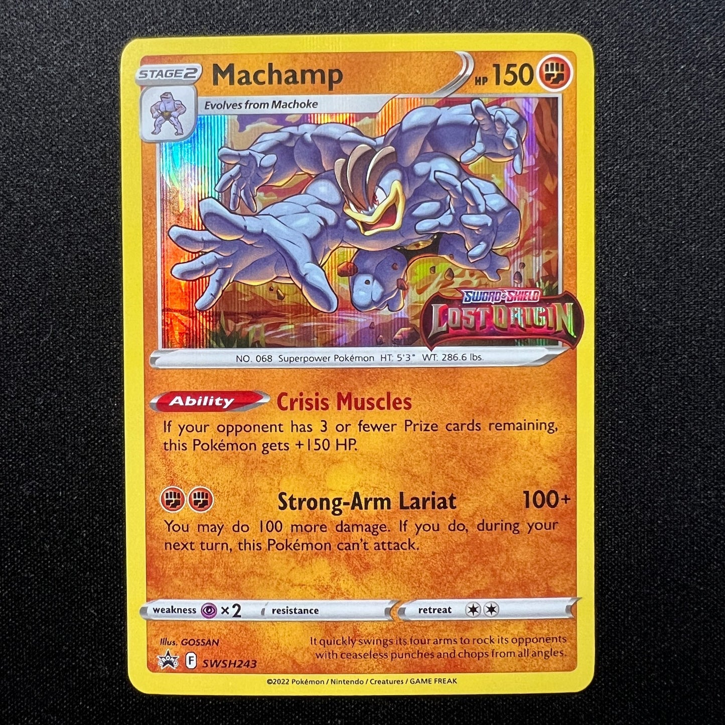 Machamp - SWSH243 - Lost Origin Stamp - SWSH Black Star Promo - Pokemon Card NM