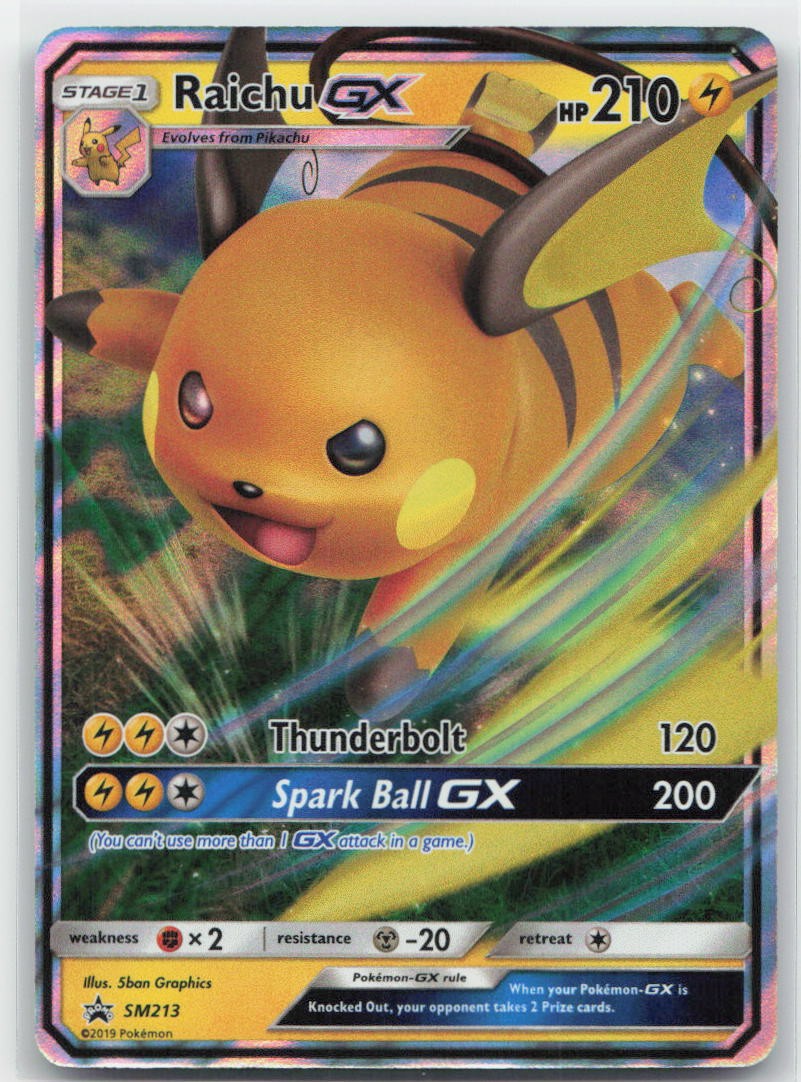 Raichu GX - Holo Promo SM213 SM Promos NM